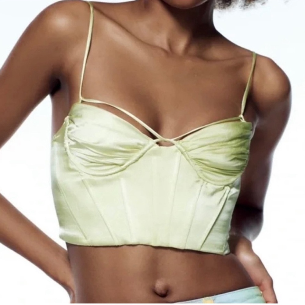 Zara satin effects corset top